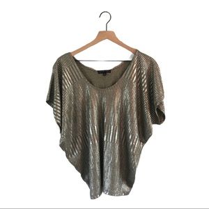 NWOT Kim & Cami Metallic Blouse in sz S